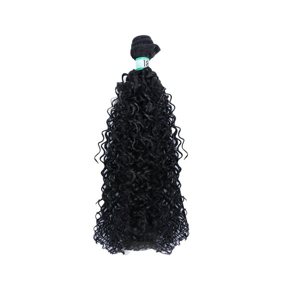 Wig Hair Bundles Brazilian Hair Weave Bundles Natural Black Color Wavy Hair, Polyester Hair Care Net 18inch