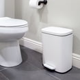 thumbnail image 5 of (2 pack) Qualiazero Kitchen Bathroom Trash Can Combo, 13.2 Gallon and 3.2 Gallon Stainless Steel Step Garbage Bin with Soft Close Lid, Matte White, 5 of 16