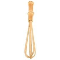 LOLIPPYY Bamboo Whisk 5.7 Inch Kitchen Balloon Whisk Manual Mixer for Cooking Stirring Beating and Blending