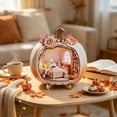 thumbnail image 4 of Ouuluon 2D Cute Ghost Pumpkin Mini House Light Ornament, Fall Halloween Miniature Scene Decor for Desktop Display, 4 of 6