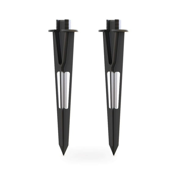 Goodsmann 2 Pcs Piquets de Remplacement en Métal 3/4 Po -14 Npsm Filetage Mâle pour Lumières de Paysage Basse Tension Compatible avec Goodsmann Lights 9920-1838-02 Noir
