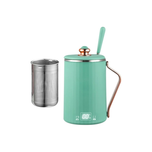 AGIFERG Travel Electric Kettle 450ml Stew Cup, Stainless Steel Portable Saucepan with Temperature Control
