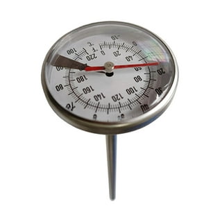 Kettle Thermometer Boiler Dial Thermometer 1/4 inch NPT Fitting 0-100 Deg C Temperature Meter Gauge Adjustable Dustproof Professional Rustproof, Size