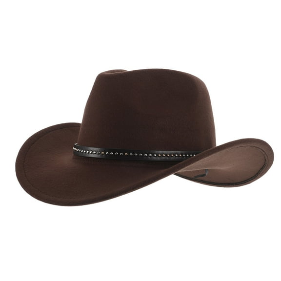 AURARMLET Felt Hat Coffee Color for Outdoor Activities and Parties, Western Style Hat 1 Pack