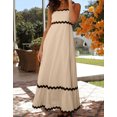 thumbnail image 2 of Alsol Lamesa Summer Dresses for Women Casual Smocked Sleeveless Boho Spaghetti Strap Party Beach Wedding Guest Dresses Cami Midi Dresses Beige,XL, 2 of 5