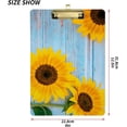 thumbnail image 2 of FMSHPON Yellow Sunflowers Blue Wooden Clipboard Hardboard Wood Nursing Clip Board and Pull for Standard A4 Letter 13x9 inches, 2 of 7