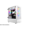 thumbnail image 2 of Antec NX Series NX410 White, 2 x 140mm & 1 x 120mm ARGB Fans Included, 360mm Radiator Support, Mesh Front Panel & Swing-Open Tempered Glass Side Panel ATX Mid-Tower Gaming Case, 2 of 5