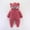 01 Wine, variant on Hicidod Baby Rompers Unisex Fleece Warm Soft Footies Bodysuit Cute Hooded Buttons Comfortable Toddler Jumpsuit Pajamas