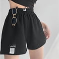 thumbnail image 1 of Pantalones cortos deportivos holgados para mujer, cintura suelta, pierna ancha, informales, adelgazantes, cintura alta, rectos, para el hogar, 1 of 6