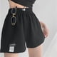 thumbnail image 1 of Pantalones cortos deportivos holgados para mujer, cintura suelta, pierna ancha, informales, adelgazantes, cintura alta, rectos, para el hogar, 1 of 6