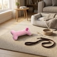 thumbnail image 5 of Plush Dog Chew Toy 6 in Interactive Squeaky Stuffed Animal for Boredom Relief Durable Molar Teething Pet Toy for Small Medium Dogs 6" Pink, 5 of 5