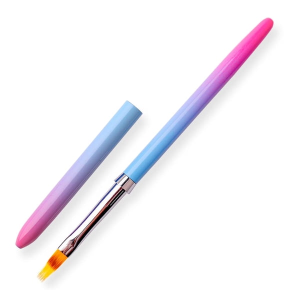 SILPECWEE-pincel acrílico para uñas, pincel degradado Kolinsky, mango de diseño degradado, esmalte de Gel UV, pintura artística, pluma de encaje, herramientas de salón de manicura, 1 ud.