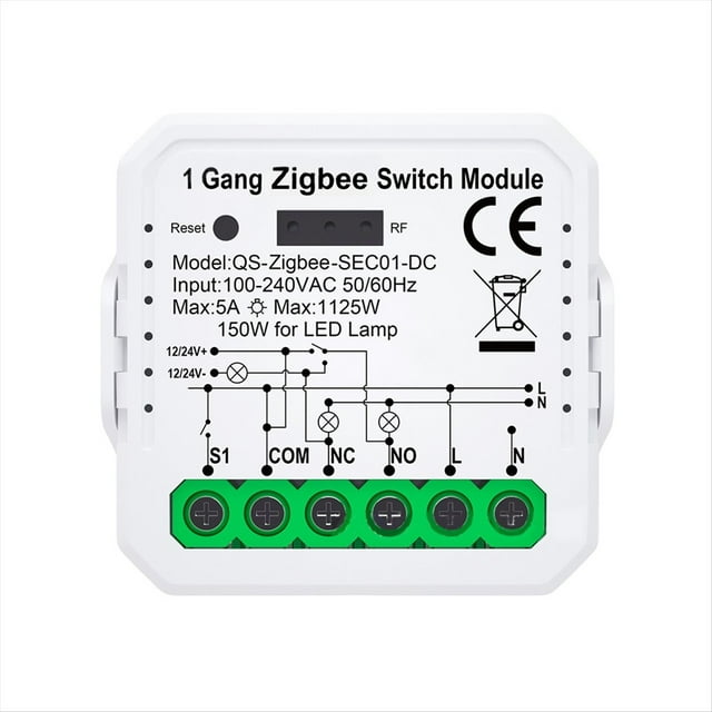 Módulo de Interruptor Inteligente Tuya ZigBee con Control Remoto, Relé de Disyuntor DIY para Hogar Inteligente, Funciona para , ,