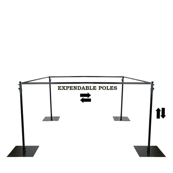 BalsaCircle 10 feet x 10 feet Adjustable Height Wedding Canopy Chuppah Hardware Kit Studio Background Party Photo Booth