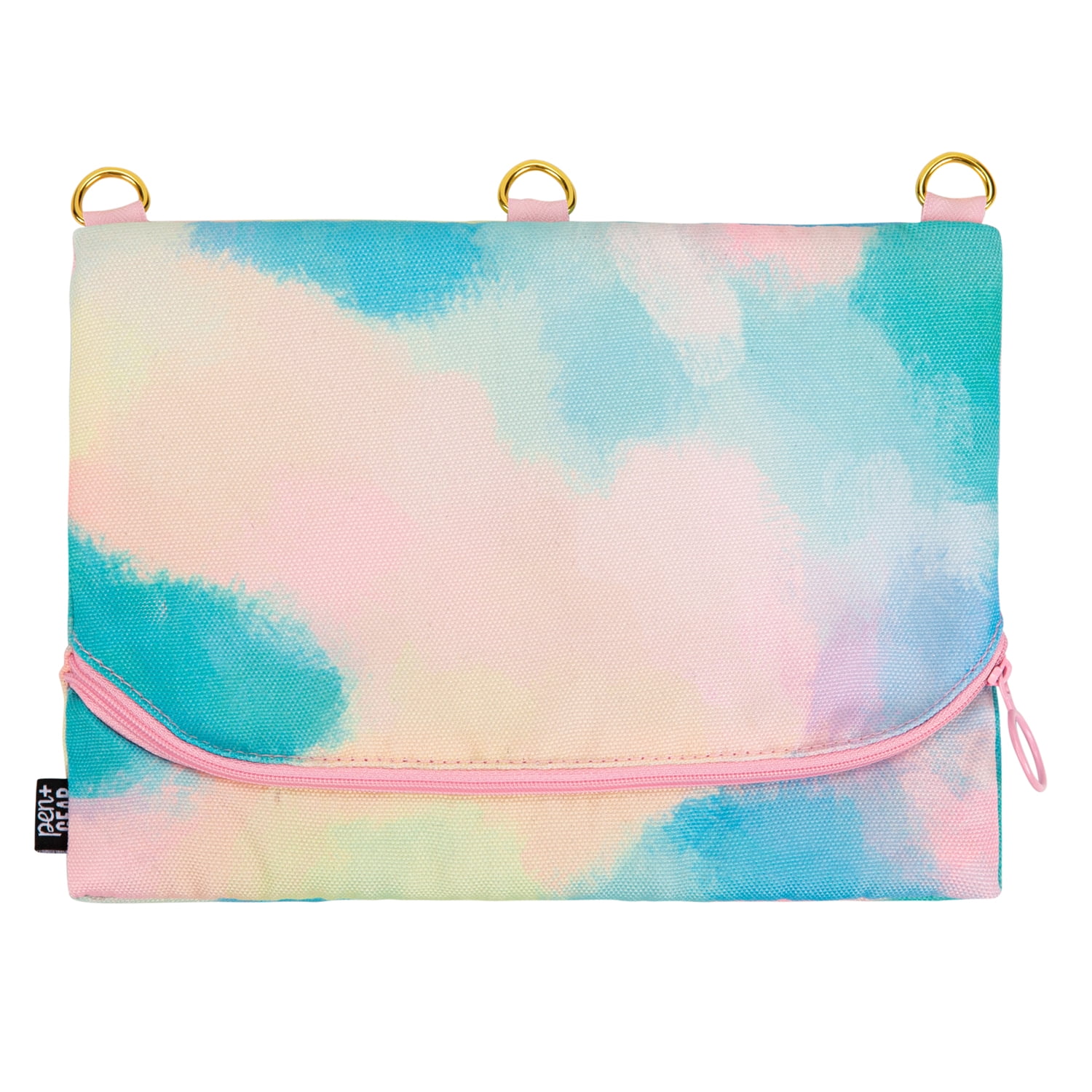 Pen+Gear 3-Ring Pencil Case, Watercolor Pink