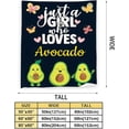 thumbnail image 3 of Just A Girl Who Loves Avocado Throw Blanket for All Season Super Soft Warm Fluffy Fleece Lightweight Flannel Blanket Cozy Fuzzy Plush Bedding \u200bBlanket Gift for Girls Couch Sofa 40"x50", 3 of 6