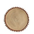 thumbnail image 2 of Aaihamo Round Braided Placemat, Round Heat Resistant Mat with Pompom Tassel, Durable Non-Slip Place Mat for Dining Table Restaurant Decor, 2 of 5