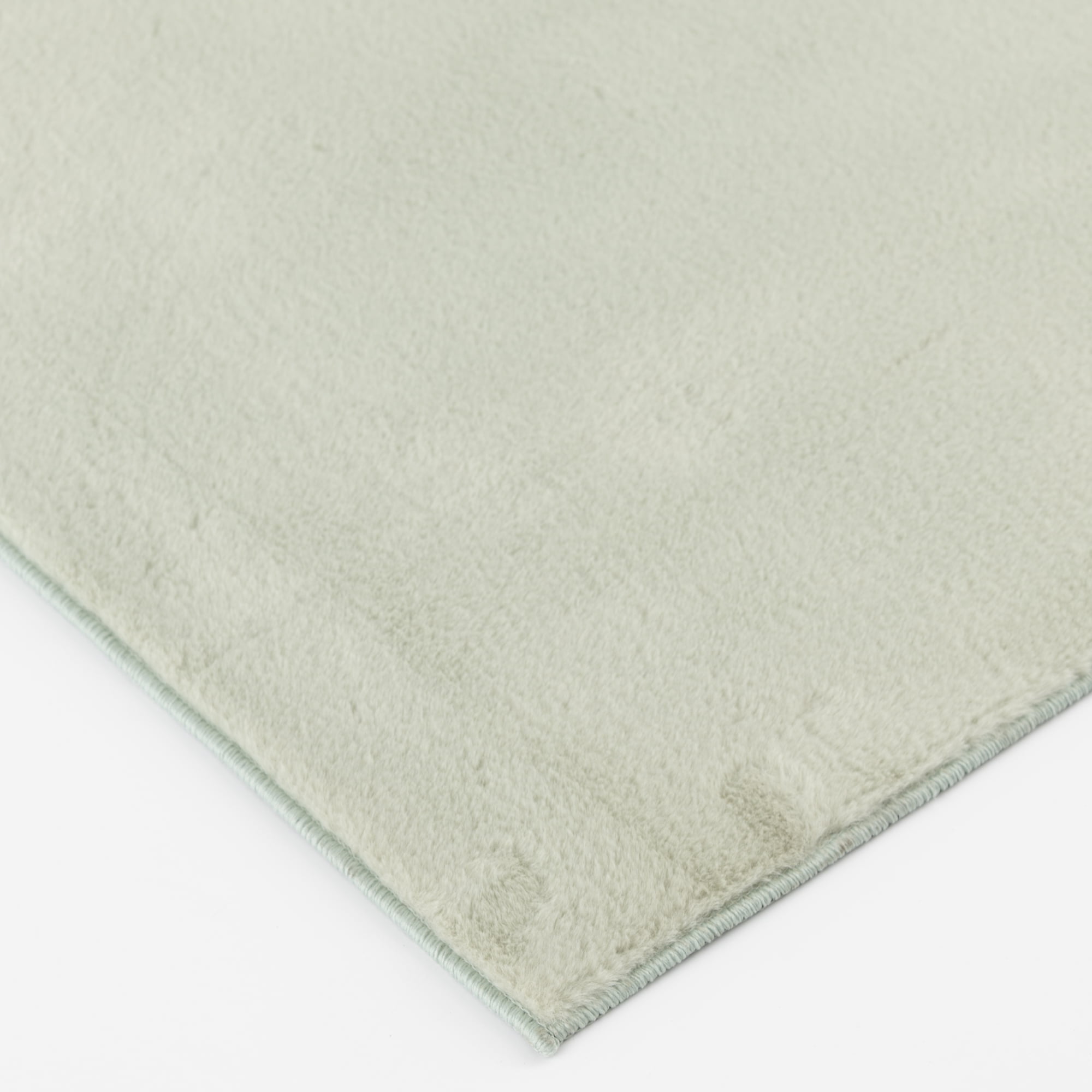 Mainstays Rabbit Faux Fur Sage Area Rug 5x7, Recommended for Living room, Dining Area, Bedroom