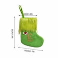 thumbnail image 3 of SLYNSHome Christmas Stocking Ornament,7.9 Inch Xmas Green Plush Knitted Bag with Letters 2024 New Christmas Hanging Small Candy Gift Bag for Holiday Tree Party Christmas Home Decoration (E), 3 of 8