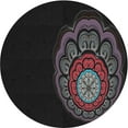 thumbnail image 1 of Ahgly Company Machine Washable Indoor Round Transitional Carbon Gray Area Rugs, 4' Round, 1 of 7