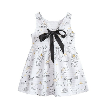 

QIPOPIQ Toddler Girls Casual Dresses Clearance Toddler Kids Baby Girl Summer Seaside Beach Dress Sling Skirt Floral Skirt