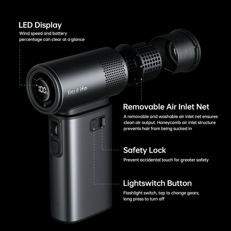 JISULIFE Portable Handheld Fan Ultra2, 9000mAh Max 25 Hrs, 5 IN 1