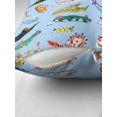 Slug Fish Underwater Coastal Sea Slugs Fish Seahorses Throw Pillow Cover, Double ...