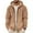 Khaki002, variant on QHRMKOG Mens Winter Jacket Relaxed Fit Warm Sherpa Hoodie Solid Color Full Zip Drawstring Hooded Sweatshirts Casual Outwear with Pockets Green XL
