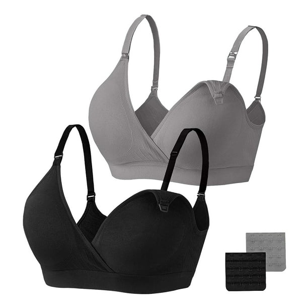 Umitay2PC Women's Bra Wireless Bra Sleeping Maternity Bra Breastfeeding
