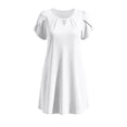 thumbnail image 6 of BUIGTTKLOP Swimsuit Coverup for Women 2026 Petal Short Sleeve Bathing Suit Cover Ups Summer T Shirt Dress Flowy Sundresses, 6 of 6