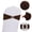 Dark Brown, variant on 30 Pack Spandex Chair Sashes Bows Stretch Chair Cover Band with Buckle Slider Universal Elastic Chair Ties for Wedding Banquet Party Event Decoration