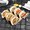 thumbnail image 4 of Rejilla para tacos de 4 piezas, bandeja para tacos de acero inoxidable, apta para horno, lavavajillas y parrilla, 4 of 7