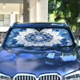 thumbnail image 4 of ALAZA Vintage Mandala Boho-t7 Windshield Sun Shade Car Foldable Visor Block UV Rays Protector 57"x31.5", 4 of 8