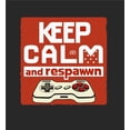 thumbnail image 5 of Keep Calm and Respawn Controller Youth Black Long Sleeve Hoodie-Small, 5 of 6