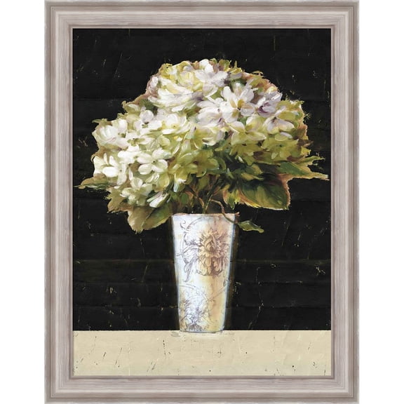 Great Art Now Marche de Fleurs Bouquet Black by Lisa Audit, Framed Wall Art, 25W x 32H, Flowers Art