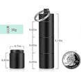 thumbnail image 2 of Portable Pill Cases, Opret 2 Pack Metal Pocket Pill Boxes Keychain For Purse For Travel, 3 Compartment Waterproof Daily Pill Container Holder For Men, 2 of 5