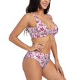 thumbnail image 2 of Daiia Flower Butterfly Women's Bikini Set Two Piece Swimsuit High Waisted Bikini Adjustable Straps Bikini Perfect for Beach, Pool, and Summer Vacation-Large, 2 of 9