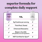 Lemme Creatine Gummies for Strength & Recovery, 5g Creatine Monohydrate, Astragin, Sour Strawberry, 60 Count