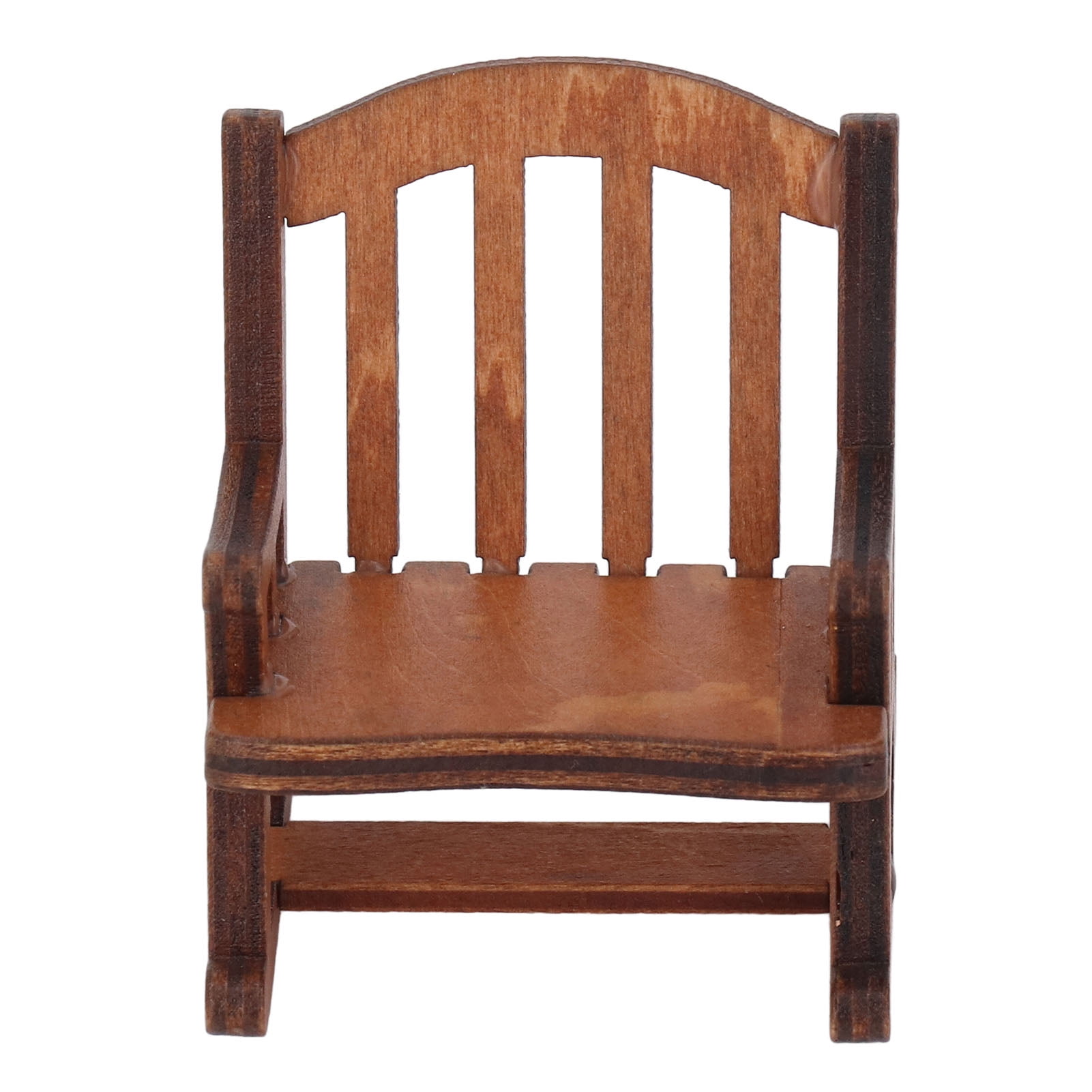 Mini Chaise à Bascule En Bois Pour Maison De Poupée – Meuble Artisanal, Corde De Chanvre, Design Réaliste – Accessoire Déco Salon, Cadeau Collectionneur