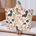 thumbnail image 5 of Dachshund and Flower Hooded Bath Towel，60"x35" for Ages 3 To 12 Kids, Quick Dry Lightweight Soft Microfiber Hood Beach Towel Cover Up for Kids, 5 of 7