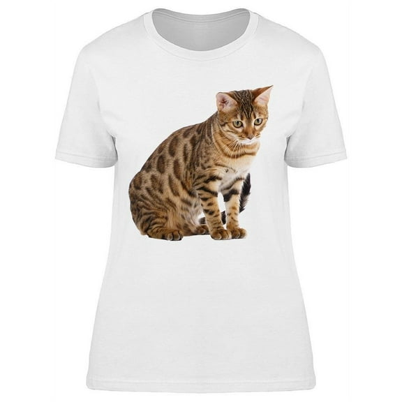 Beautiful Bengal Cat Stalking T-Shirt Women -Image by Shutterstock, Female XX-Large