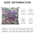 thumbnail image 5 of Seamless Spring Floral Throw Pillow Cover Transparent Purple Clematis Flowers on Climbing Twigs Decorative Square Pillow Case for Home Bedroom Living Room Cushion Cover, 5 of 5