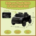 thumbnail image 4 of Track Seven 12V Ride on Car, Licensed Dodge RAM 3500 Ride On Truck with Remote Control, Rear Shock Suspension, LED Headlights, Low Battery Alarm, Bluetooth, Music, Ride on Toy for Kids Aged 3+, Black, 4 of 9
