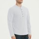 thumbnail image 1 of pstuiky camisas de manga larga para hombre, Camisa informal de color liso con botones y cuello redondo y manga larga para hombre camisetas de hombre xl, 1 of 6