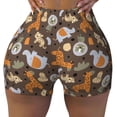 thumbnail image 2 of Fotbe Cute Lion Tiger Shorts Sin Costuras – Shorts Deportivos de Cintura Alta para Mujer, Elásticos para Gimnasio, Yoga, Running o Ciclismo-Large, 2 of 8