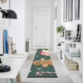 thumbnail image 4 of Yayeee Runner Rug for Bedroom 2'x6' Machine Washable Hallway Non Slip Mat, Green Christmas Gingerbread, 4 of 8