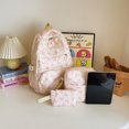 thumbnail image 3 of HUISZJ 3pcs School Backpack, Trendy School Backpack Set, Primary Secondary College Teenage Backpack for Work Travel School (Pink), 3 of 8