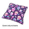 thumbnail image 3 of Throw Pillow Covers, Skull mushroom colorful cute Soft Square Pillow Cases with Invisible Zipper for Couch Bed Sofa, Farmhouse Fall Home Decor 12"x12", 3 of 7