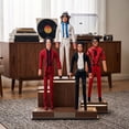 thumbnail image 4 of Michael Poseable Plush Dolls – 11 Inch Soft Stuffed Figures with Wireframe, Bendable Pop Star Collectible Set for Desk Display, Music Fan Gift, 4 of 5