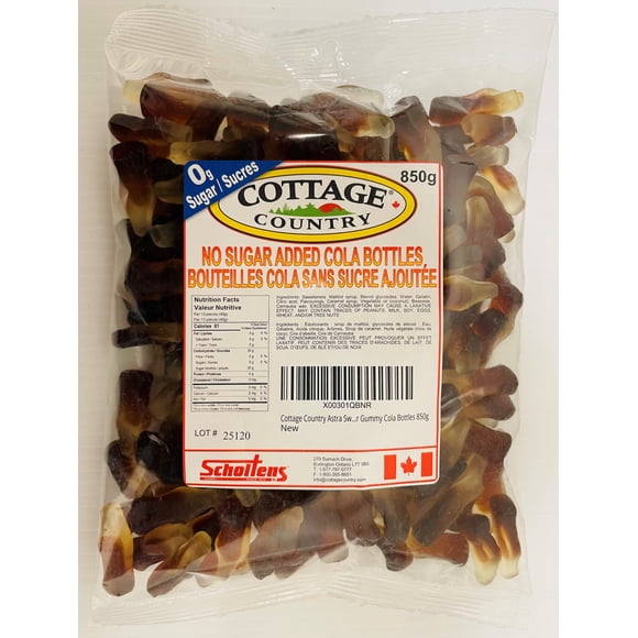 Cottage Country No Sugar Added Cola Bottles 850g